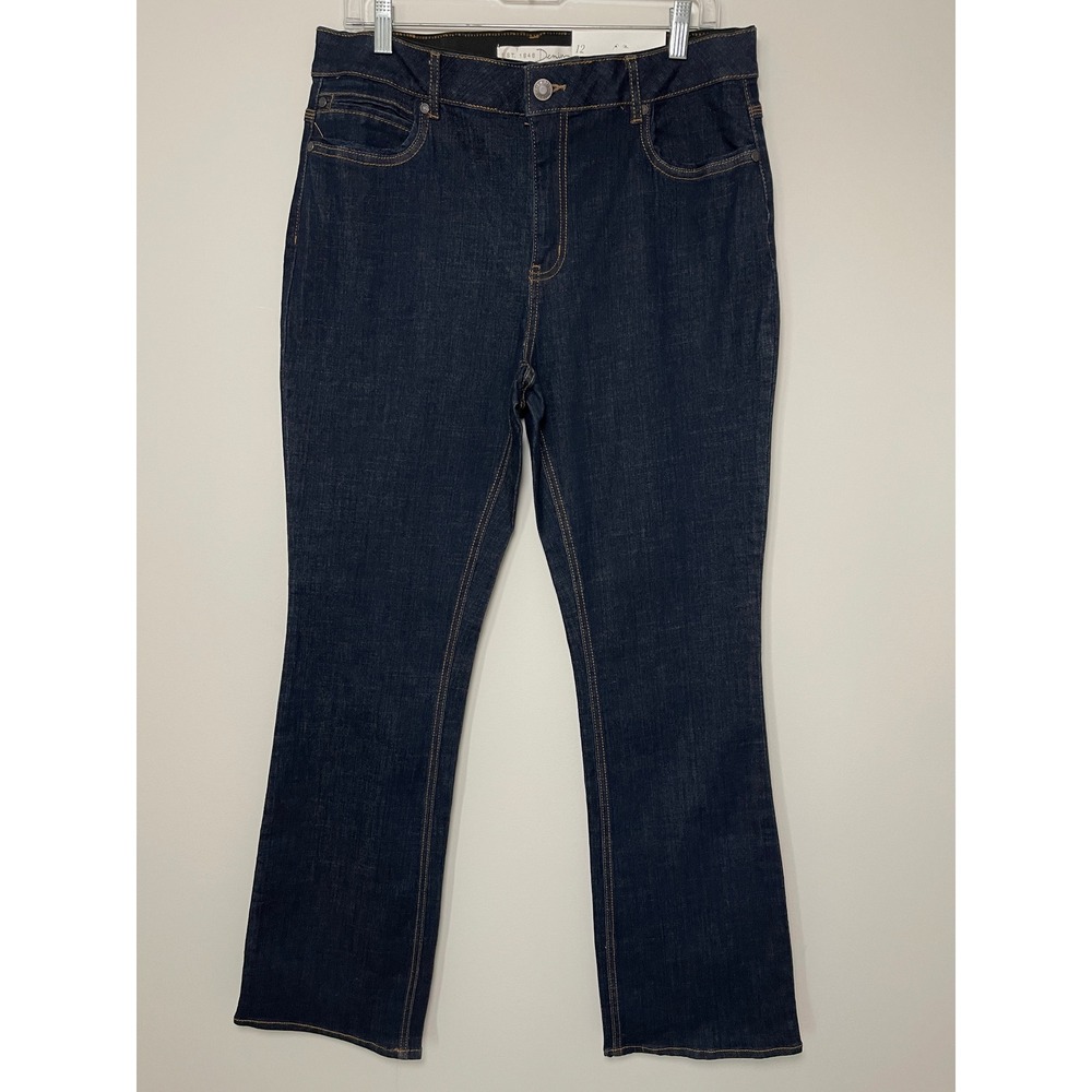 Est 1946 Denim Womens 12 Hi-Rise Bootcut Jeans Indigo Blue Stretch Waist NEW